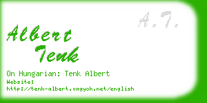 albert tenk business card